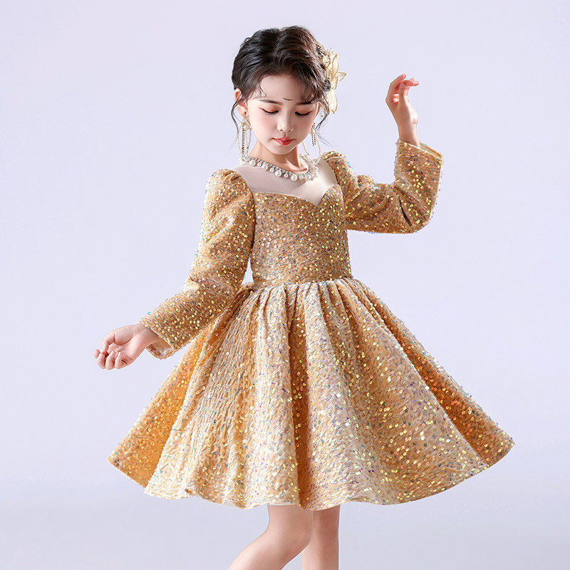 儿童合唱演出服小学生团体大合唱朗诵表演服女童幼儿园蓬蓬裙长袖,淘宝优惠券,粉丝福利购,淘宝优惠卷