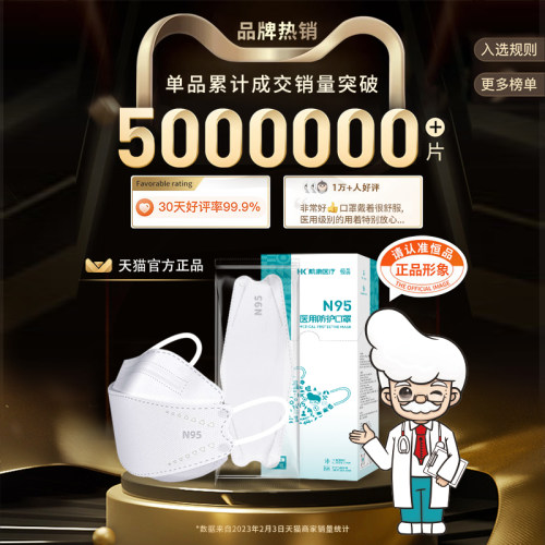 N95医用防护口罩一次性医疗级别专用成人正品医护用官方旗舰店-图0