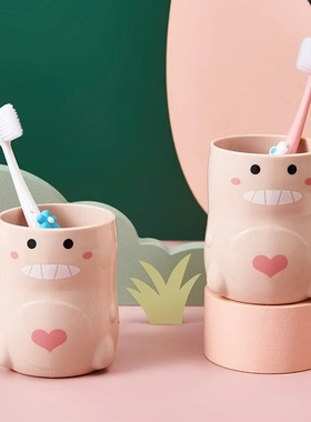 卡通洗漱杯情侣套装儿童宝宝漱口杯家用刷牙杯牙缸女简约牙刷杯子