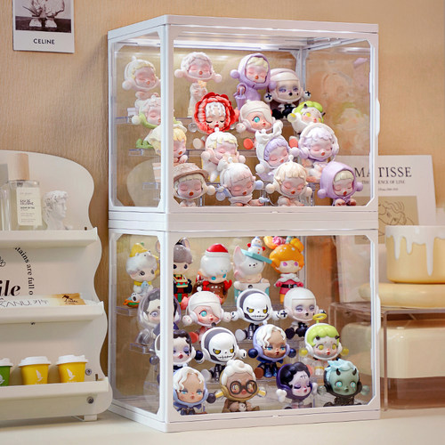 盲盒收纳展示架智能带灯适用泡泡玛特公仔玩偶手办娃娃展示盒痛柜 - 图3
