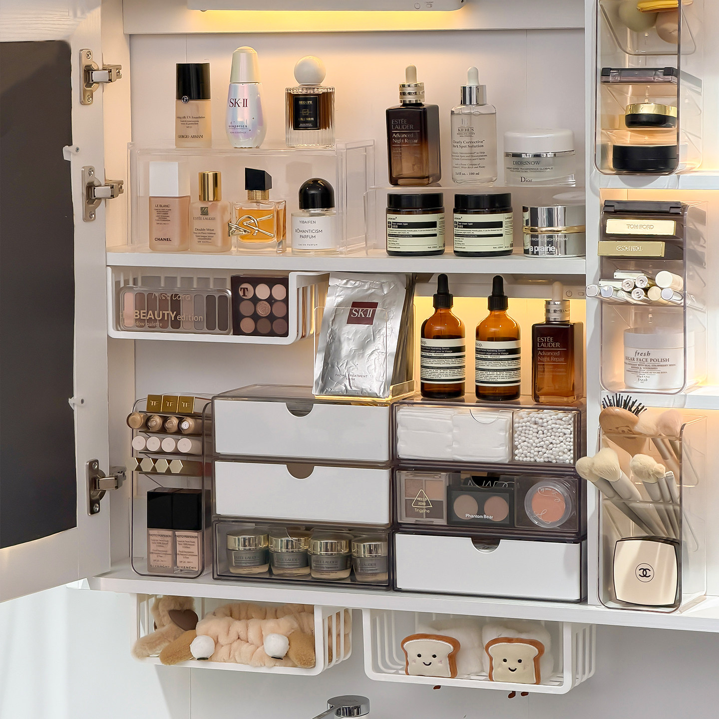 镜柜内收纳神器浴室柜分层隔板卫生间抽屉式口红面膜化妆品置物架,淘宝优惠券,粉丝福利购,淘宝优惠卷