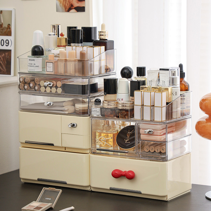 化妆品收纳盒桌面高级感梳妆台护肤品置物架亚克力口红香水化妆箱,淘宝优惠券,粉丝福利购,淘宝优惠卷
