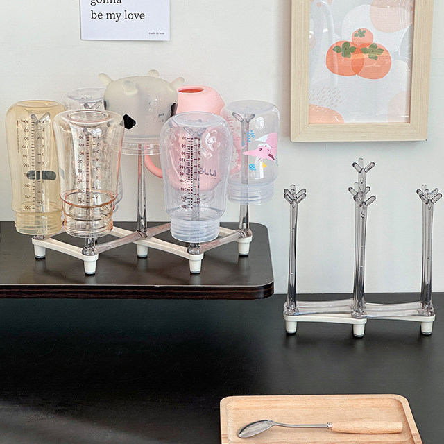 Baby bottle drain rack is placed firmly in large capacity