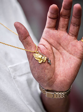 solo官方正品十字男女金项链银