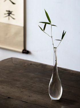 透明玻璃景观花瓶插花器茶艺绿植