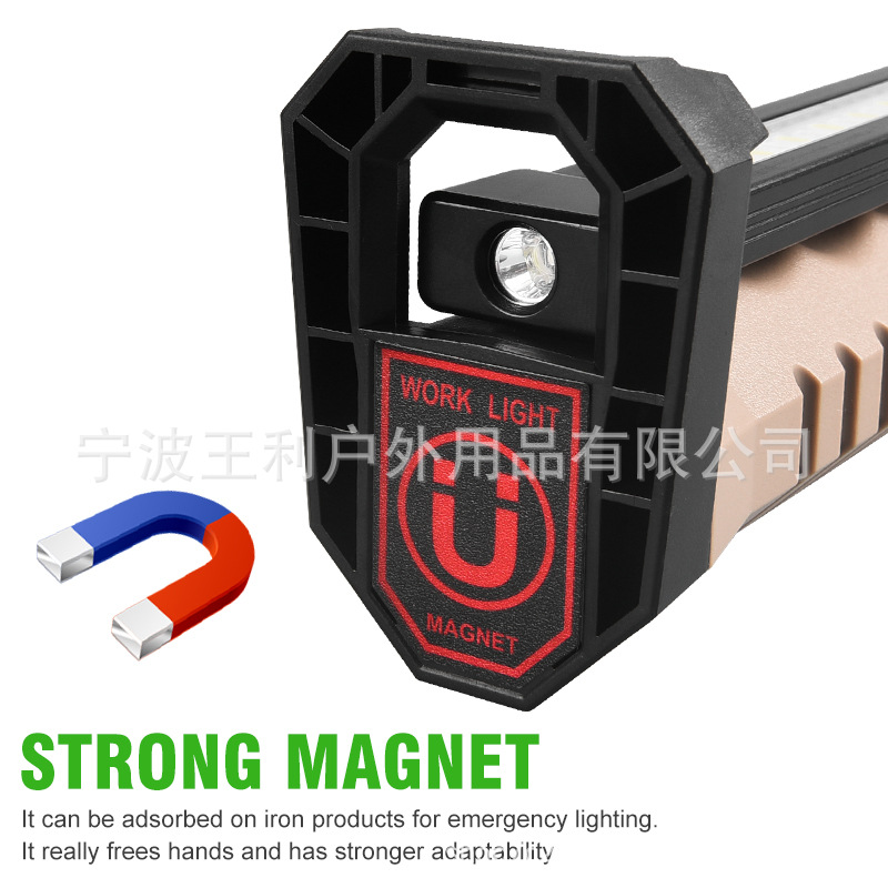 Cross-border new LED work light USB charging LED with magnet hook power display emergency flashlight inspection light