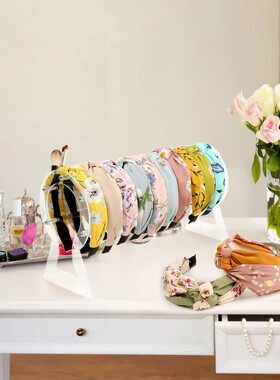 Transparent Acrylic Hollow Hair Hoop Storage Rack Household