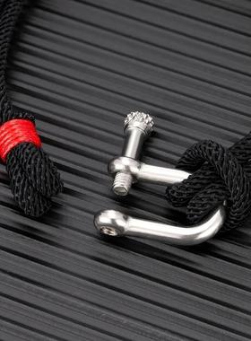 MKENDN Men Black Stainless Steel U shape Survival Brlet O