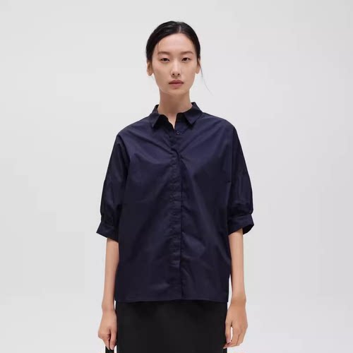 indicia标记商场同款女装夏款衬衣上衣蝙蝠袖短袖F2C4CS412N - 图1