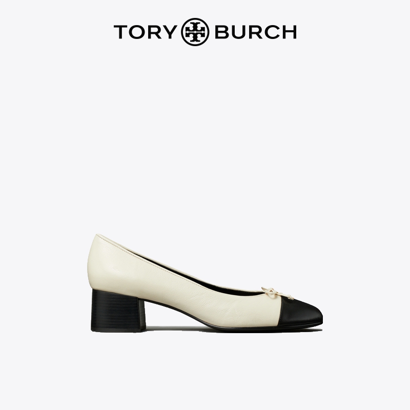 【12期免息】TORY BURCH 汤丽柏琦 蝴蝶结高跟鞋单鞋 156722 - 图0