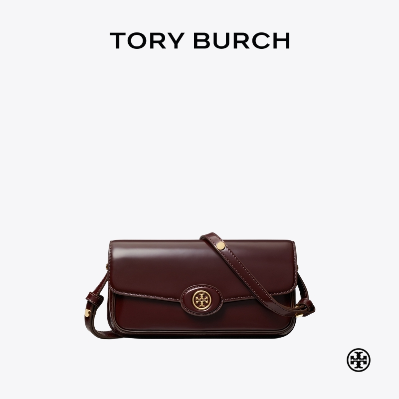 【线上专享】TORY BURCH 汤丽柏琦ROBINSON 翻盖肩背法棍包161938 - 图0