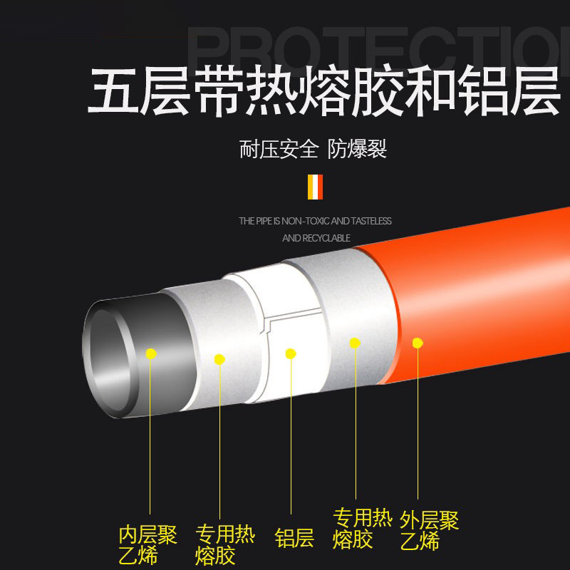 铝塑管1.2寸太阳能冷热上水管2632PEX2025防冻1寸保温管自来水管 - 图1