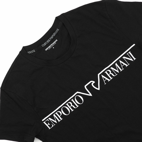 Armani/阿玛尼EA 男士鹰标修身弹力时尚圆领短袖T恤 111035 4F516 - 图2