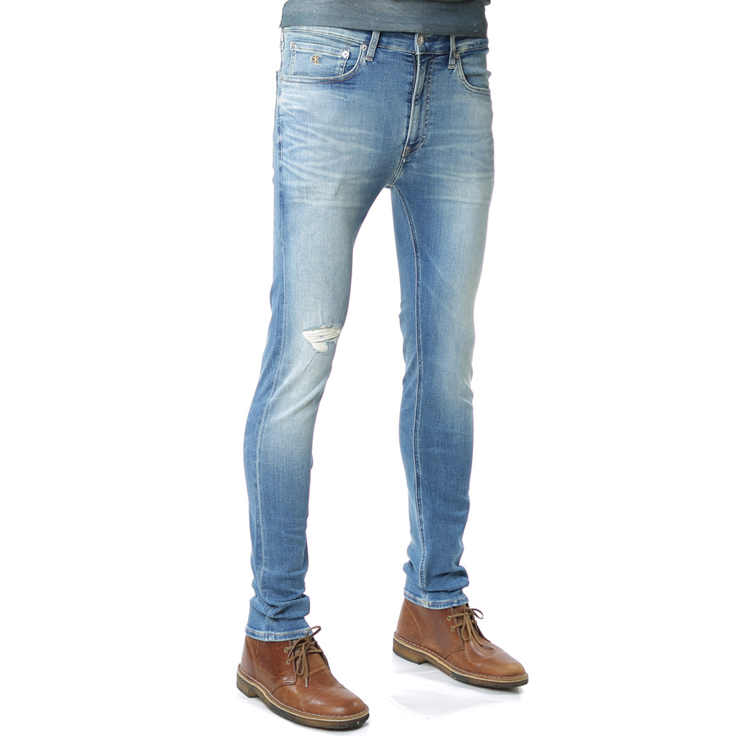 calvin klein男士修身破洞牛仔裤 叁仟良品海外牛仔裤