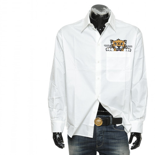 KENZO高田贤三 男士潮牌老虎印花时尚休闲长袖衬衫 FF55CH4299P3 - 图0