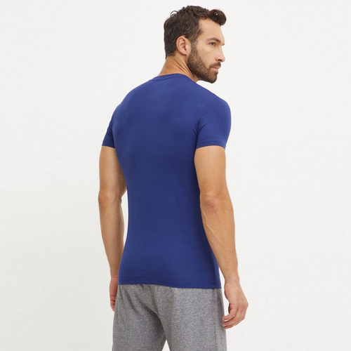 Armani/阿玛尼EA 男士鹰标修身弹力时尚圆领短袖T恤 111035 4F516 - 图0