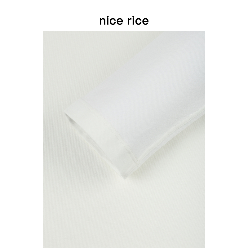 nice rice好饭  童装有机棉混纺170G儿童休闲圆领长袖T恤NGC02051 - 图1