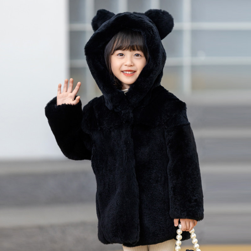 儿童皮草冬装男童女童真獭兔毛加厚棉衣小宝宝连帽厚外套中长款,淘宝优惠券,粉丝福利购,淘宝优惠卷