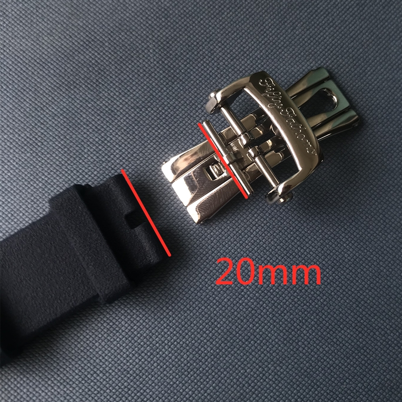 适配宝珀不锈钢表扣五十寻50噚手表带蝴蝶扣折叠扣50浔专用20mm - 图2