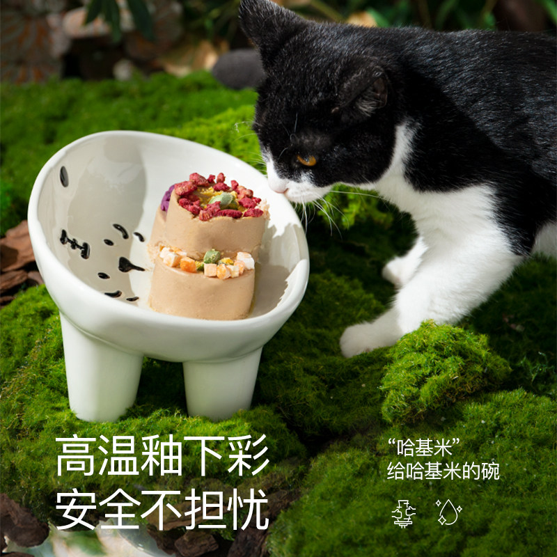 一眯十二生肖亮面东北虎陶瓷猫狗碗护颈大口径多猫家庭喂食碗水碗,淘宝优惠券,粉丝福利购,淘宝优惠卷