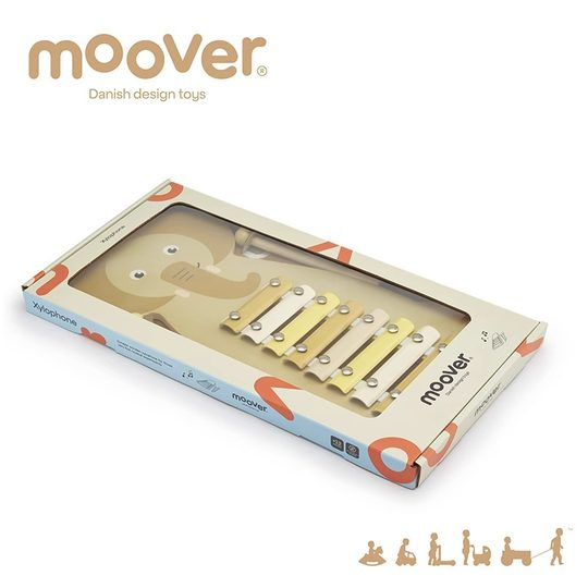 【正品授权】丹麦moover敲琴狐狸长颈鹿八音敲琴打击乐器宝宝玩具