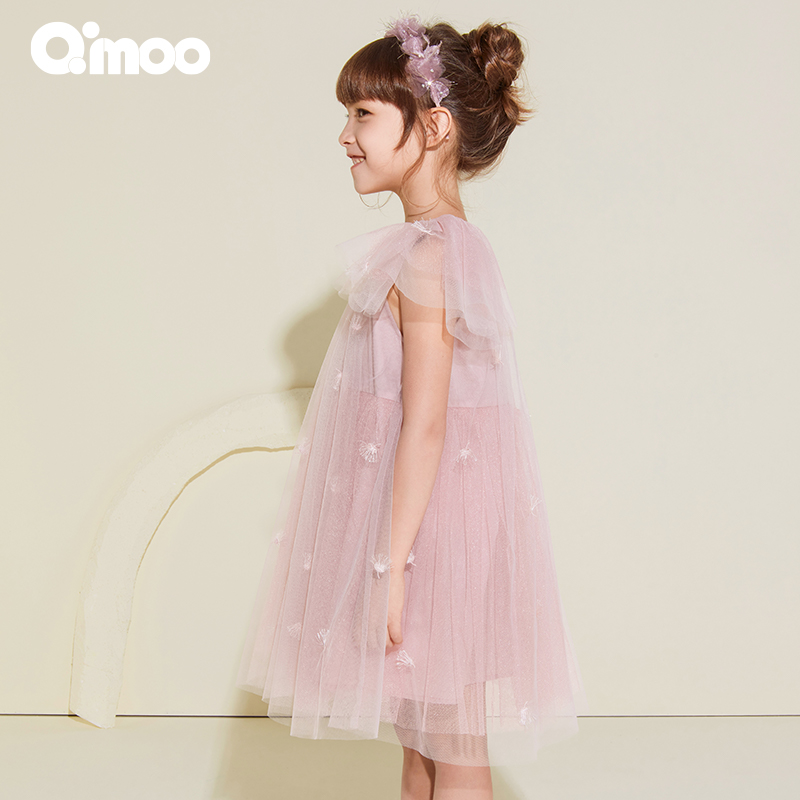 淇木Qimoo童装商场同款夏季网纱连衣裙女童公主裙QMT2LP301C - 图0