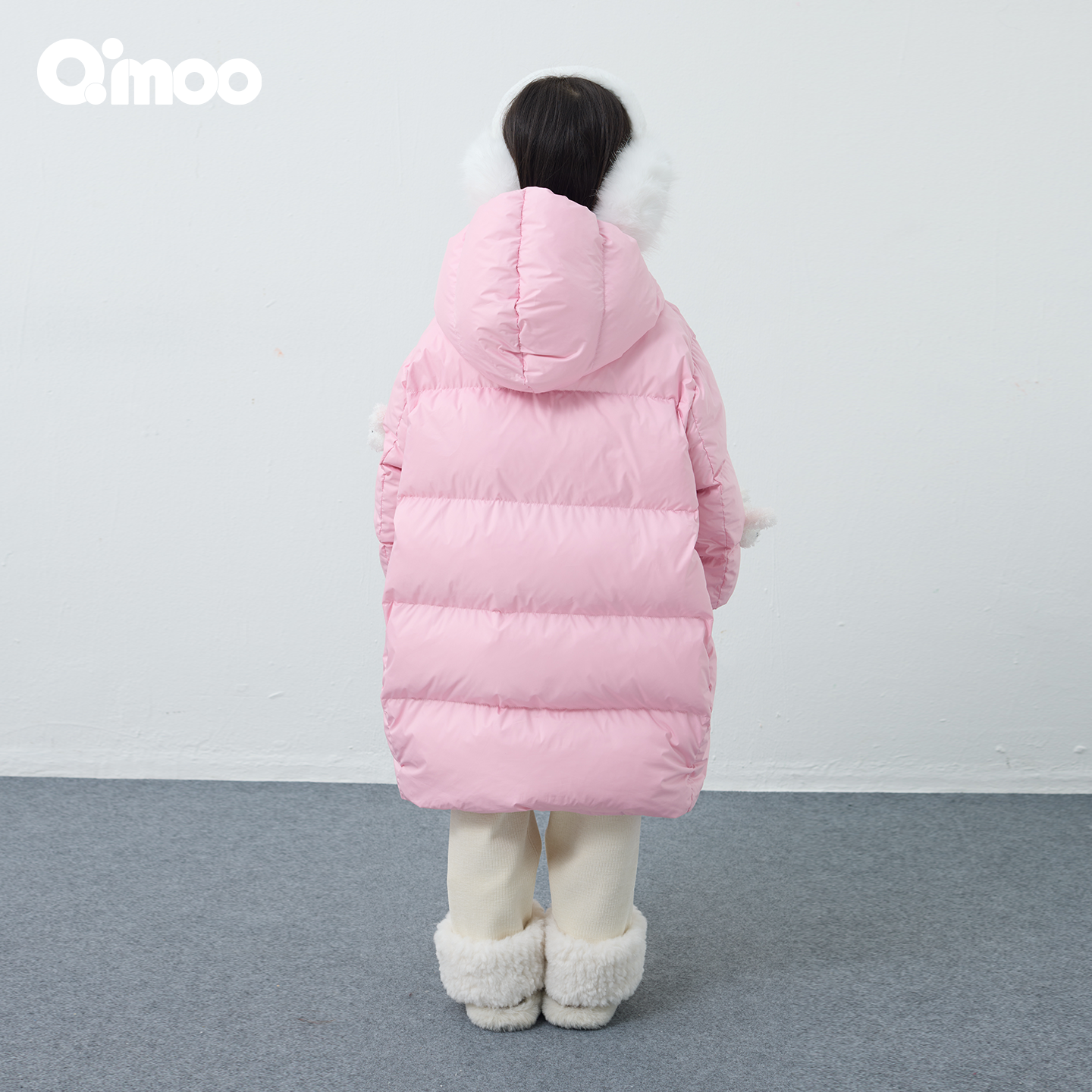 Qimoo淇木25冬季新款童装女童乐园系列长款羽绒服QSS4YP128A,淘宝优惠券,粉丝福利购,淘宝优惠卷