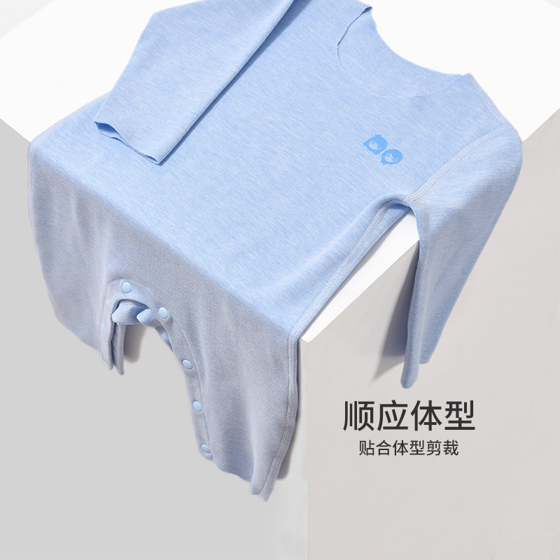 德绒保暖内衣加绒宝宝长袖无骨睡衣 妮妮珂珂连身衣/爬服/哈衣
