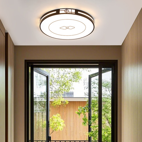 led新中式吸顶灯简约现代大门过道灯阳台入户灯走廊屋檐吸顶灯 - 图0