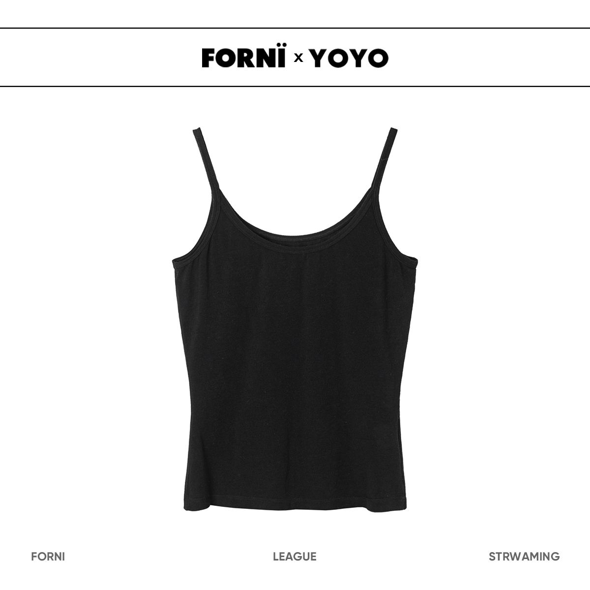 FORNI x YOYO感受极简天丝绵羊毛圆领吊带背心时尚休闲百搭女士-图3