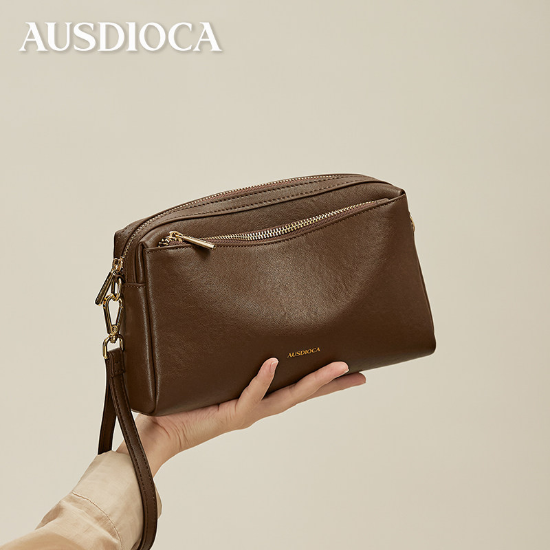 真皮斜挎包女2026新款时尚多隔层手机包中年妈妈包软皮女士单肩包,淘宝优惠券,粉丝福利购,淘宝优惠卷