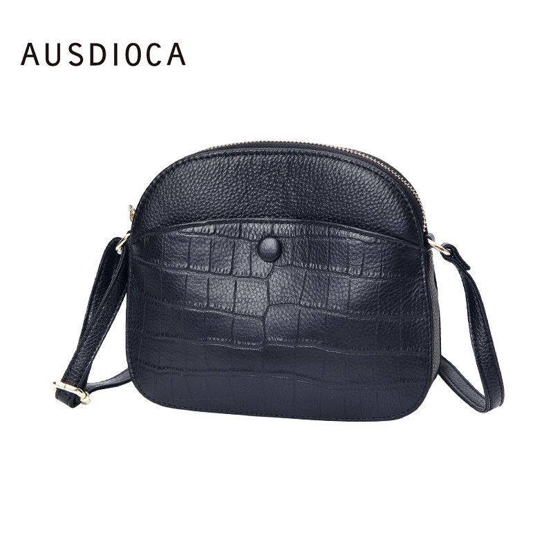 澳迪佳真皮2023新款洋气贝壳小挎包 澳迪佳女士包袋