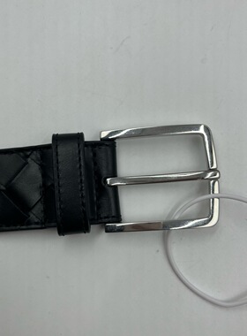 Bottega Veneta葆蝶家 针扣 皮带 男款 黑色 宽3.5cm