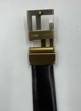 FENDI芬迪 平滑扣腰带 咖色 宽3.7cm
