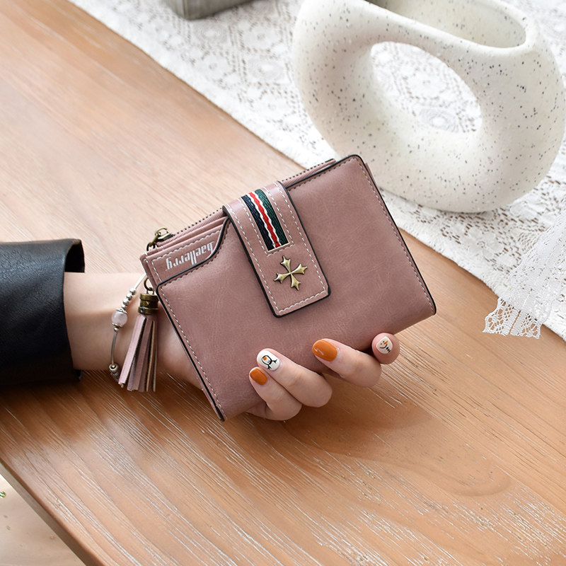 凡元素新款女短款pu皮学生小零钱包 凡元素钱包