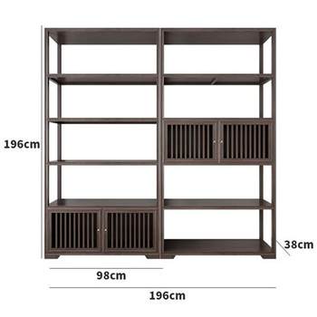 ຜະລິດຕະພັນໃຫມ່ Bogu rack ໄມ້ແຂງຈີນ elm ເຟີນີເຈີຕູ້ສະແດງ mortise ແລະ tenon ໄມ້ແຂງ Duobao Pavilion partition shelf ຊາ