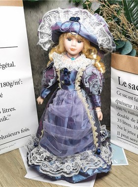 优选41厘米俄罗斯陶瓷洋娃娃家居美屋装饰摆件欧美收X藏少女心礼