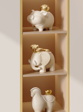 优选吉祥如意摆件大象新中u式创意玄关客厅酒柜办公室家居装饰品