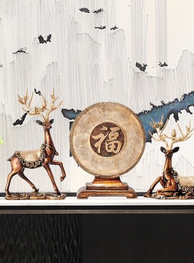 优选现代轻奢高档鹿m摆件客厅电视柜欧式酒柜玄关家居软装饰品乔