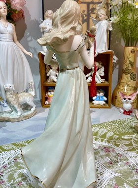 优选创意女孩陶j瓷摆件家居客厅酒柜房间少女心装饰品新结婚礼物