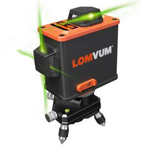 专用龙韵LOMVUM进口12线蓝光水平仪3D触控贴墙仪 加底座可打斜线