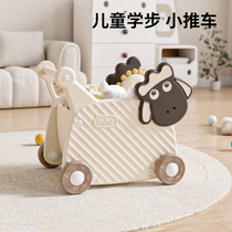 YingWo Baby Walking Trolley Schoolbus Baby Pushbaby Learn Walking Anti O type leg walking aid cart Toys