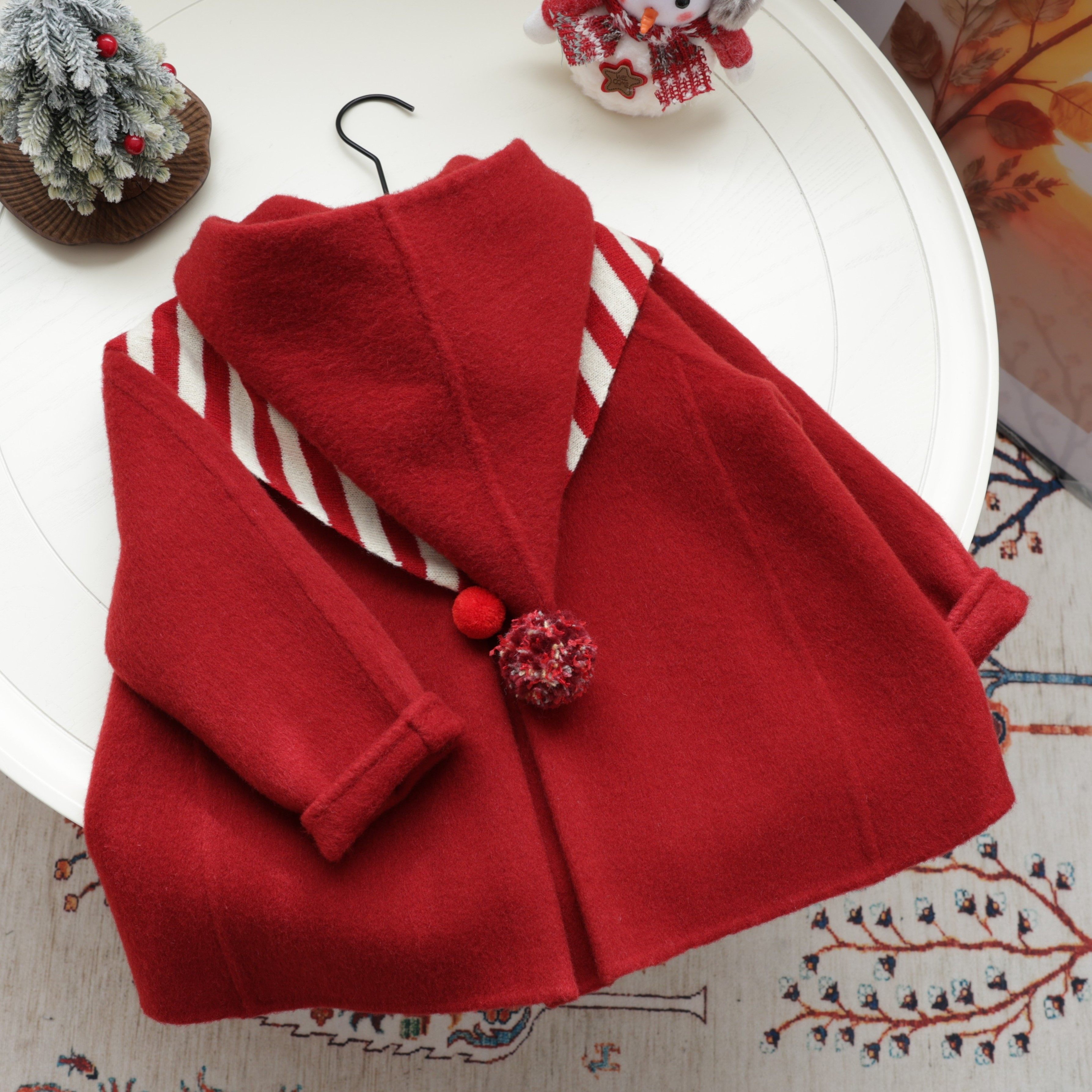 小喜自制【新年款】女童骆驼绒 羊毛双面呢儿童外套大衣可爱A字款,淘宝优惠券,粉丝福利购,淘宝优惠卷