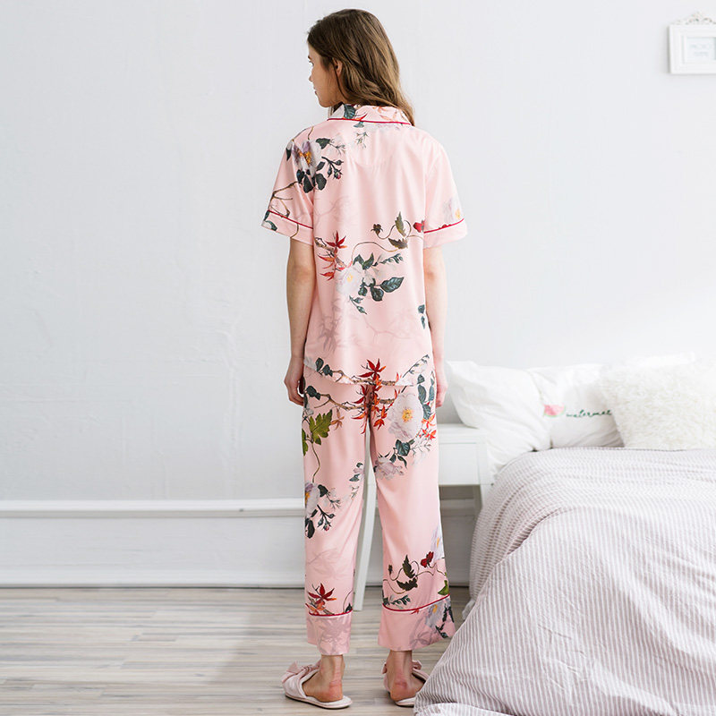 芬腾夏季短袖宽松冰丝韩版可爱睡衣 芬腾outlets店睡衣/家居服套装