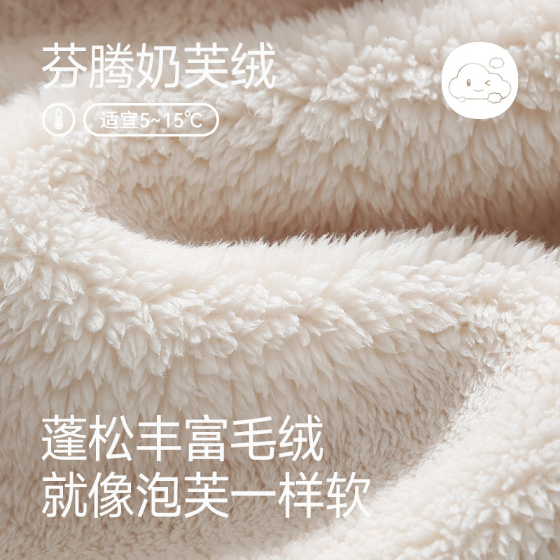 芬腾睡袍女士秋冬季珊瑚绒保暖居家布朗熊睡衣中长款加绒加厚浴袍,淘宝优惠券,粉丝福利购,淘宝优惠卷