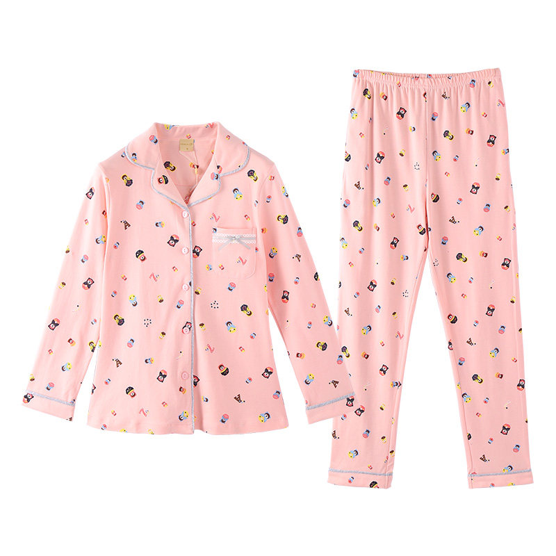 芬腾清仓春秋长袖纯棉可爱甜美睡衣 芬腾outlets店睡衣/家居服套装