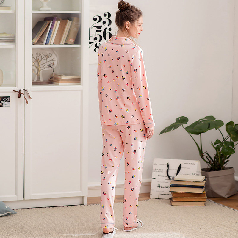 芬腾清仓春秋长袖纯棉可爱甜美睡衣 芬腾outlets店睡衣/家居服套装