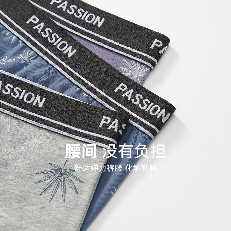 芬腾男士平角裤纯棉透气夏季头短裤 芬腾outlets店男平角内裤