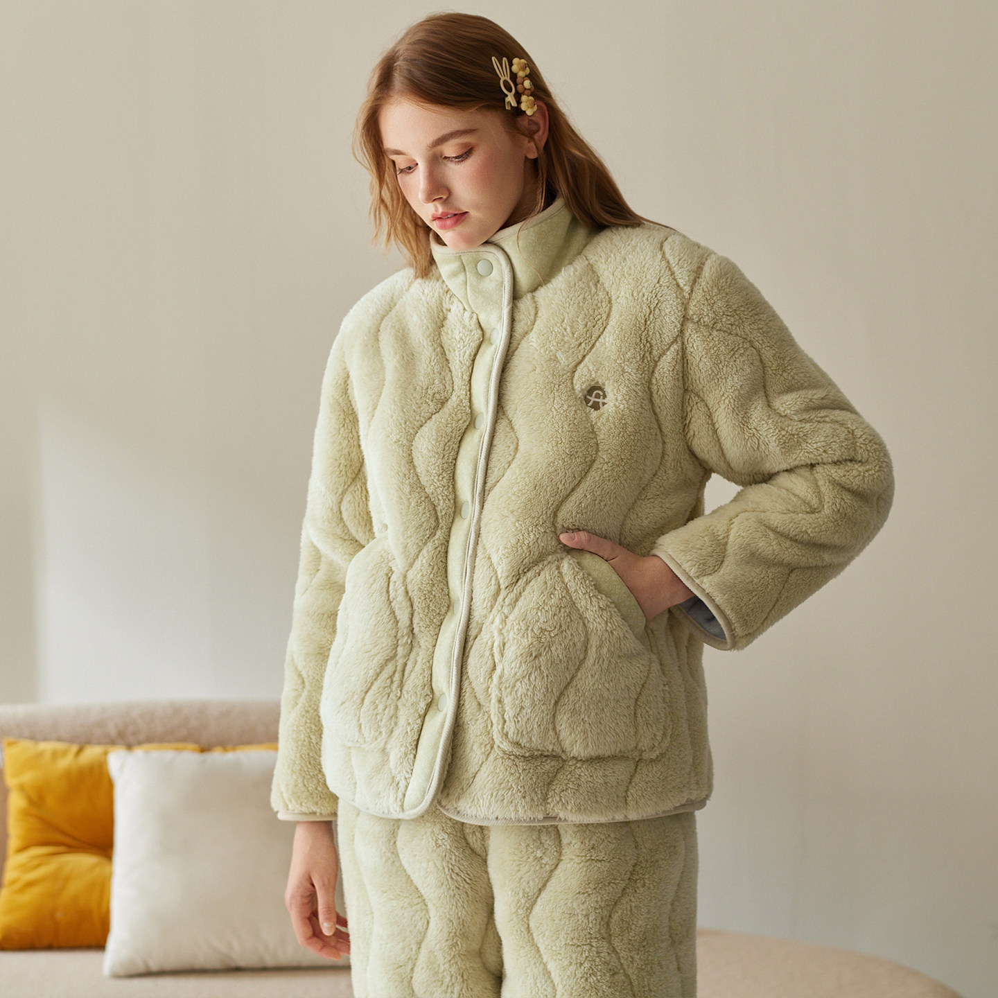 芬腾情侣睡衣女冬季珊瑚绒三层加厚夹棉男抗静电法兰绒家居服套装,淘宝优惠券,粉丝福利购,淘宝优惠卷