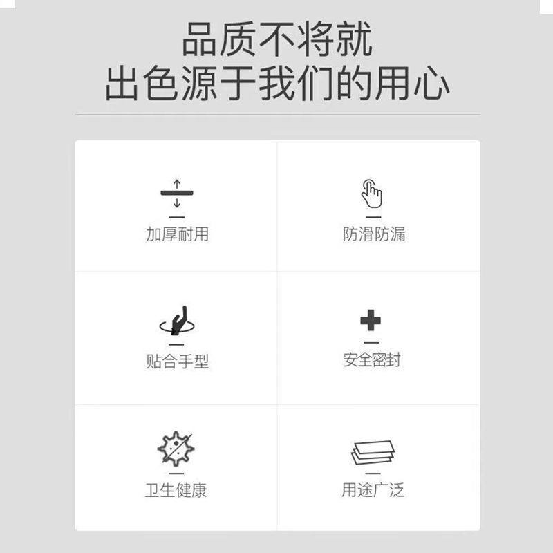 振德检查手套一次性透明薄膜PE食品级居家日用100只/袋中号M